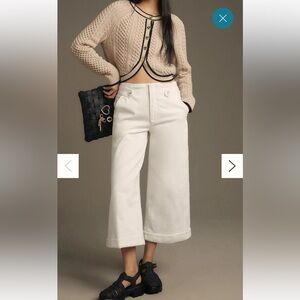 Anthropologie Cream/white  Wide-Leg jeans size 26 (b4)